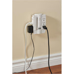 Pivoting 6 Outlet Wall Tap with Surge Protection and USB Ports