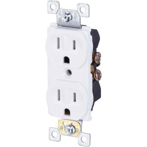 15 Amp 125 Volt White Tamper Resistant Duplex Receptacle