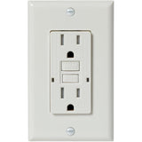 15 Amp White Tamper Resistant GFI Receptacle with Plate