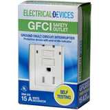 15 Amp White Tamper Resistant GFI Receptacle with Plate