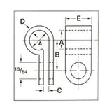 12 Pack 1/2" Plastic Cable Clamps