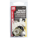 Single Pole Single Throw Nickel Pull Chain Canopy Switch