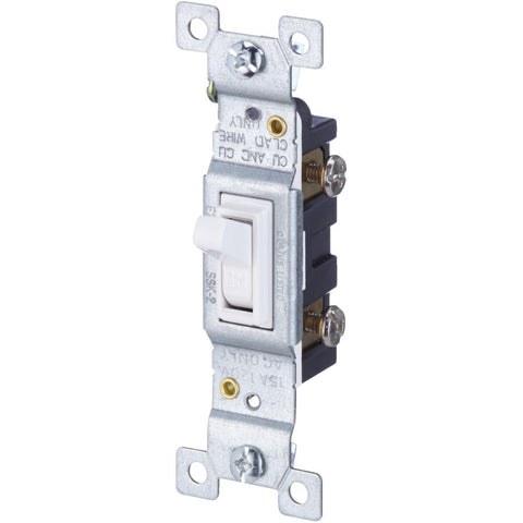 Single Pole White Quiet Light Switch