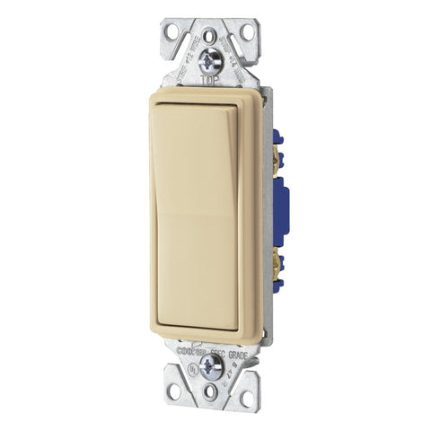 Single Pole Decorator Ivory Light Switch