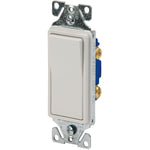 Single Pole Decorator White Light Switch