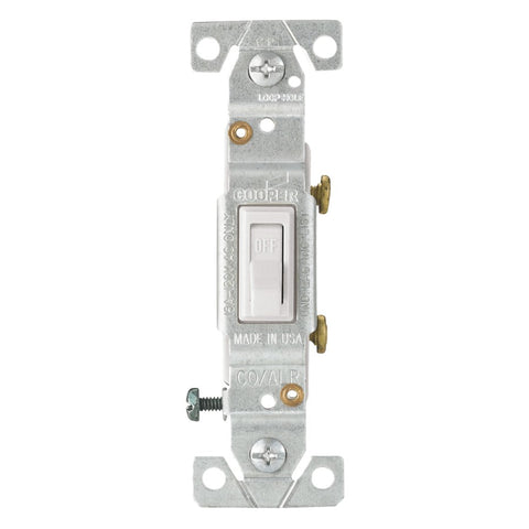 15 Amp Single Pole White CO/ALR Light Switch