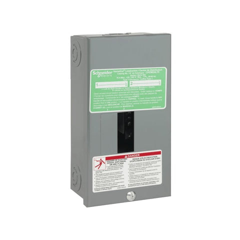 Schneider Electric CHOM24L70SCP Homeline Sub Panel Loadcentre with 2 Spaces, 4 Circuits Maximum, Grey