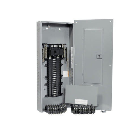 Schneider Electric QP40200 200 Amp, 40 Spaces 80 Circuits Maximum Square D Retrofit Panel Package with Breakers, Grey