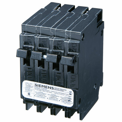 Siemens Q21520CTNC Quad Breaker with 1-Double Pole 20A and 2-Single Pole 15A Breakers