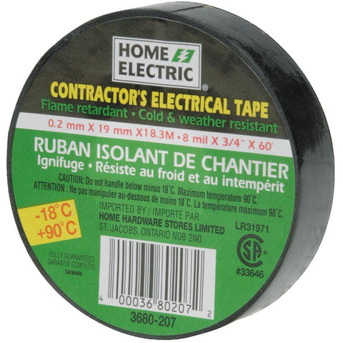 Electrical Tape - 7.5 mil x 3/4" x 60'
