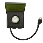 2 Outlet 24 Hour Outdoor Heavy Duty Mechanical Timer, with 3 Conductors