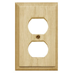 Traditional Unfinished Wood Wallplate, 4-411 (Duplex 4-411D)