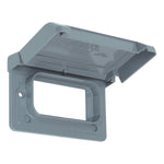 Grey Horizontal Weatherproof GFI Receptacle Cover