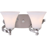 Rue 2 Light Brushed Nickel Vanity Light Fixture