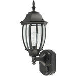 Heath Zenith HZ-4192-BK Six-Sided Die-Cast Aluminum Lantern, Black with Beveled Glass