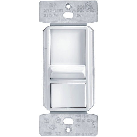 Eaton SFS15P-W-K 1.5-Amp Quiet 3-Speed Fan Control with Preset, White