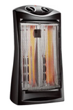 1500W Infrared Quartz Heater - with Thermostat, Black