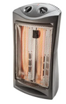 1500W Infrared Quartz Heater - with Thermostat, Black
