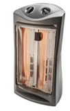 1500W Infrared Quartz Heater - with Thermostat, Black