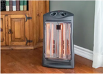 1500W Infrared Quartz Heater - with Thermostat, Black