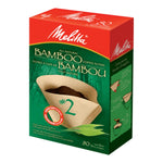 Melitta 625100 Bamboo Coffee Filters, Bamboo No 2, 80-Count Boxes, Green