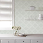 WallPops NU1649 Grey Quatrefoil Peel and Stick Wallpaper