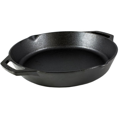 Lodge L10SKL Dual-Handle Cast Iron Pan 12", Black