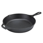 Lodge Seasoned Cast Iron Skillet - 12 Inch Ergonomic Frying Pan with Assist Handle