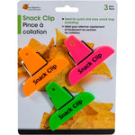 Snack Bag Clips - Assorted Colours, 3 Pack