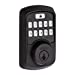 Weiser Aura Bluetooth Smart Lock with Light Up Keypad and SmartKey, Electronic Deadbolt, Matte Black (9GED18500-002)