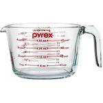 pyrex Prepware 1-Quart Measuring Cup, Clear with Red Measurements