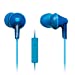 Panasonic RPTCM125A ErgoFit In-Ear Earbud Headphones with Mic and Controller, Blue