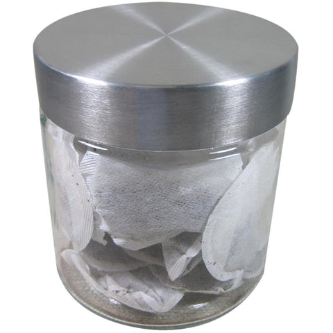 Round Glass Canister with Stainless Steel Lid - 800 ml