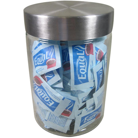 1.2L Round Glass Canister, with Stainless Steel Lid