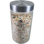 1.7L Round Glass Canister, with Stainless Steel Lid