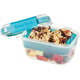 Starfrit 095450-006-0000 Easy Lunch 2-Tier Snack Container, Teal