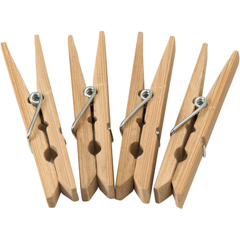 Regular Bamboo Clothespins - 48 Pack