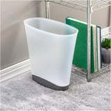 Sterilite 10303V06 2.4GAL Slim Wastebasket, Clear