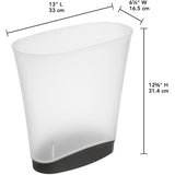 Sterilite 10303V06 2.4GAL Slim Wastebasket, Clear