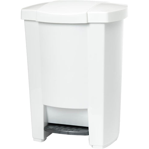 MISTRAL 5 Gallon Polypropylene Rectangular Step Can with Removable Liner in White