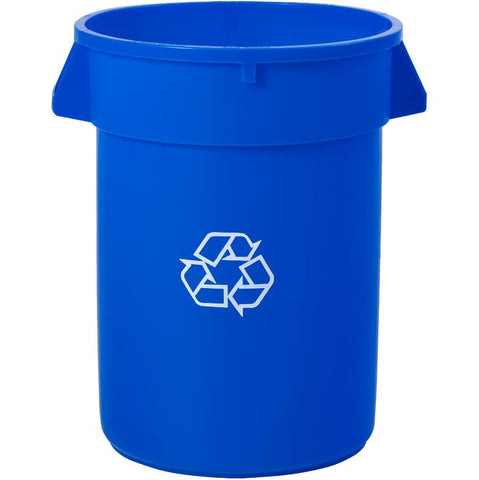 Continental 3200-1 Round Huskee Recycle Container, 32-Gallon (Blue)