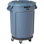 Rubbermaid Commercial RCP 8632-92 GRA Brute Container All-Inclusive, Round, Plastic, 32 gal, Gray