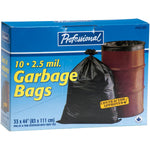 10 Pack 33" x 44" Black Contractor Garbage Bags