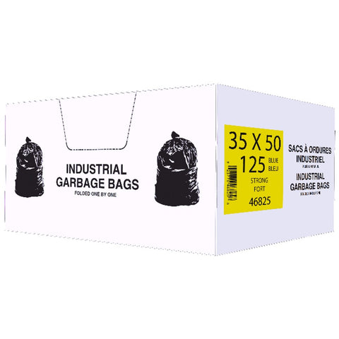 125 Pack 35 inch(s) x 50 inch(s) 1.0 Mil Blue Garbage Bags