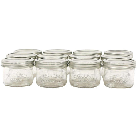 12 Pack 250mL Salmon Wide Mason Jars