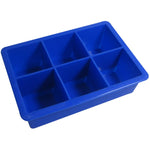 Kitchen Basics Ice Cube Tray - Silicone - 2" Cubes - Blue