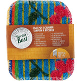 Flat Pot Scrubber - Multicolour, 4.5" x 5.75"