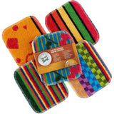 Flat Pot Scrubber - Multicolour, 4.5" x 5.75"