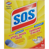 Steel Wool Cleaning Scrub Pads - Soap Filled + Reusable, 10 Pack