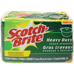 Scotch-Brite Scrub Sponge, 3 Pack, Heavy Duty, Garage/Outdoor/Kitchen Scrubber